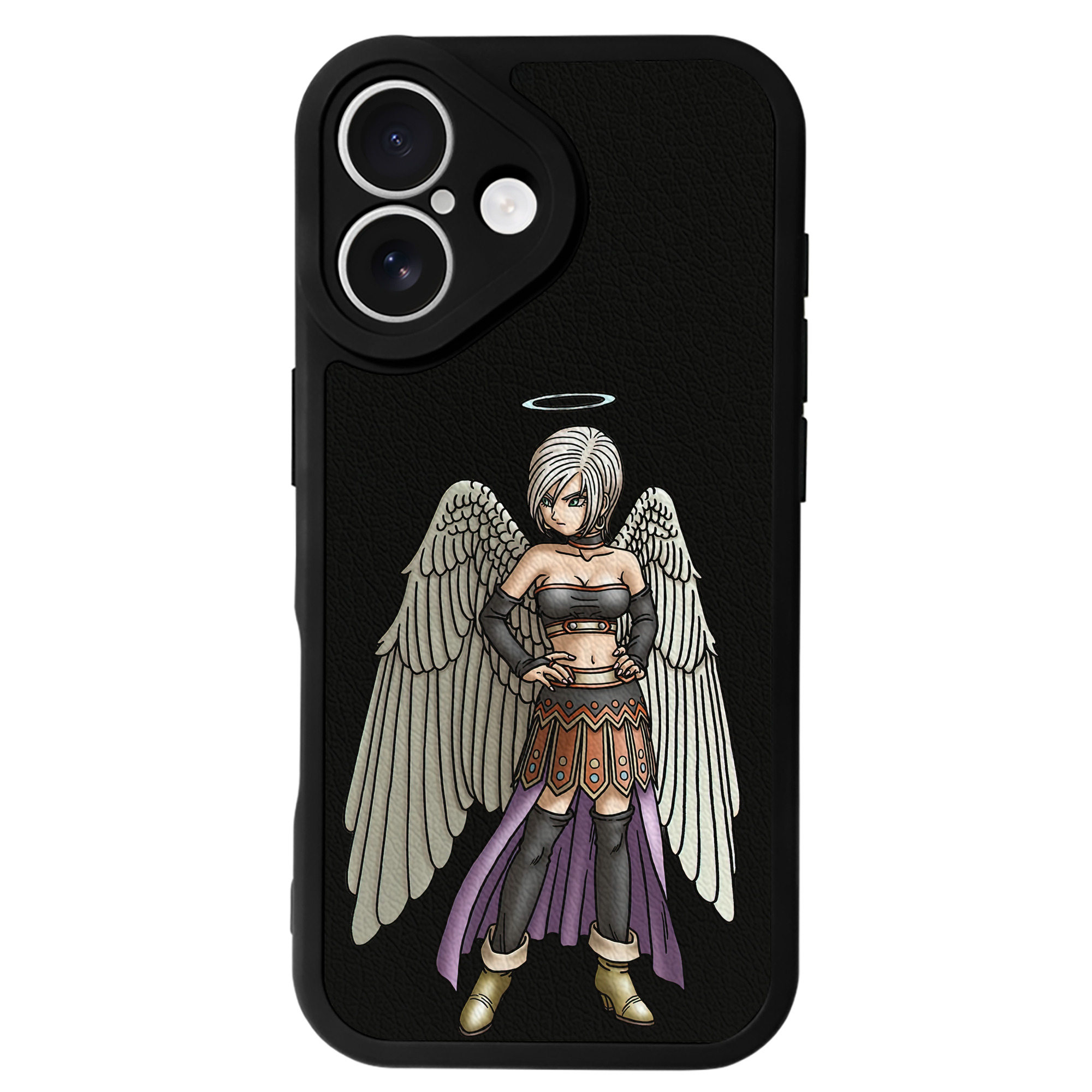 （画像用） ドラゴンクエスト Doragon Kuesuto Dragon Quest 【iPhone 16シリーズ対応】シリコンスマホケース（レザー調） 材質：シリコン